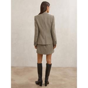 REISS Hartley Wool-Blend Double-Breasted Check Blazer